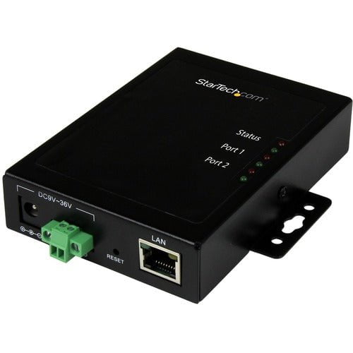 StarTech.com 2-Port Serial-to-IP Ethernet Device Server - RS232 - Metal and Mountable - 1 x Network (RJ-45) - 2 x Serial Port - Fast Ethernet - Wall Mountable - TAA Compliant IM3285178