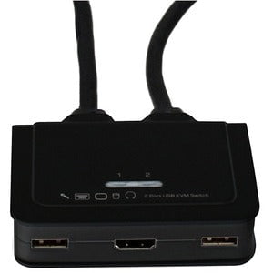 StarTech.com 2 Port USB HDMI Cable KVM Switch with Audio and Remote Switch - USB Powered - 2 Computer(s) - 1 Local User(s) - 1920 x 1200 - 3 x USB - 2 x HDMI IM2514069