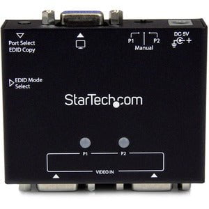 StarTech.com 2-Port VGA Auto Switch Box with Priority Switching and EDID Copy - 2048 x 1152 - QWXGA - 2 x 1 - Computer, Display, Projector, Media Player1 x VGA Out - TAA Compliant IM2510713
