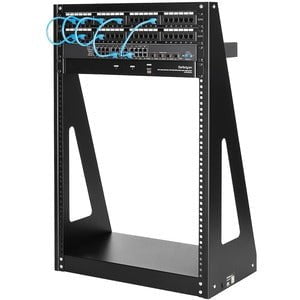 StarTech.com 2-Post 16U Heavy-Duty Desktop Server Rack, Small Open Fra ...