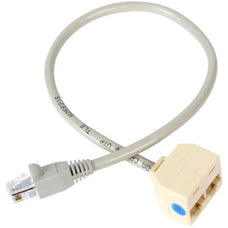 StarTech.com 2-to-1 RJ45 Splitter Cable Adapter - Network splitter - RJ-45 (M) - RJ-45 (F)~ - 33.02 cm RJ-45 Network Cable for Hub, Switch, Patch Panel - First End: 1 x RJ-45 Network - Male - Second End: 2 x RJ-45 Network - Female - Splitter Cable - 24 AW IM1861388