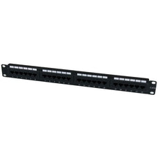 StarTech.com 24 Port 1U Rackmount Cat 6 110 Patch Panel - 24 x RJ-45 - 24 Port(s) - 24 x RJ-45 - 24 x RJ-11 - 1U High - Black - 19" Wide - Rack-mountable IM2709154