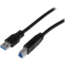 StarTech.com 2m (6 ft) Certified SuperSpeed USB 3.0 A to B Cable - M/M - 2 m USB Data Transfer Cable for Video Capture Card - First End: 1 x 9-pin USB 3.0 Type A - Male, USB - Male - Second End: 1 x 9-pin USB 3.0 Type B - Male - 5 Gbit/s - Shielding - Nic IM2446451