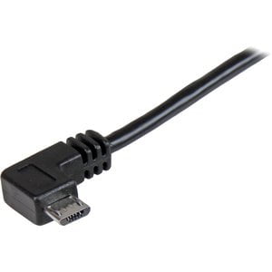 StarTech.com 2m 6 ft Right Angle Micro-USB Charge and Sync Cable M/M - USB 2.0 A to Micro USB - 24 AWG - 2 m USB Data Transfer Cable for Phone, Tablet - First End: 1 x 4-pin USB 2.0 Type A - Male - Second End: 1 x 5-pin Micro USB 2.0 Type B - Male - 480 M IM3072300