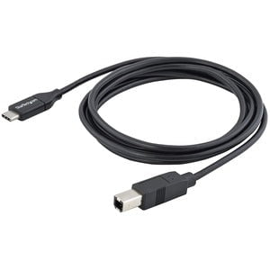StarTech.com 2m 6 ft USB C to USB B Cable - M/M - USB 2.0 - USB Type C Printer Cable - USB 2.0 Type-C to Type-B Cable - 2 m USB-C/USB-B Data Transfer Cable for Printer, Scanner - First End: 1 x 4-pin USB 2.0 Type B - Male - Second End: 1 x 24-pin USB 2.0 IM3614350