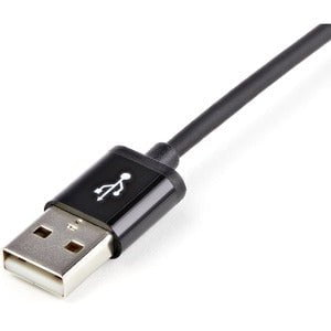 StarTech.com 2m (6ft) Long Black AppleÂ® 8-pin Lightning Connector to USB Cable for iPhone / iPod / iPad - 2 m Lightning/USB Data Transfer Cable for iPod, iPad, iPhone, MAC - First End: 1 x 4-pin USB Type A - Male - Second End: 1 x 8-pin Lightning - Male IM2447941