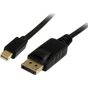 StarTech.com 2m (6ft) Mini DisplayPort to DisplayPort 1.2 Cable, 4K x 2K mDP to DisplayPort Adapter Cable, Mini DP to DP Cable for Monitor - 2 m DisplayPort/Mini DisplayPort A/V Cable for Monitor, TV, Projector - First End: 1 x 20-pin Mini DisplayPort 1.2 IM1822999