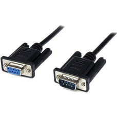 StarTech.com 2m Black DB9 RS232 Serial Null Modem Cable F/M - 2 m Serial Data Transfer Cable for Modem - First End: 1 x 9-pin DB-9 RS-232 Serial - Male - Second End: 1 x 9-pin DB-9 RS-232 Serial - Female - Shielding - 28 AWG - Black - 1 IM2422568