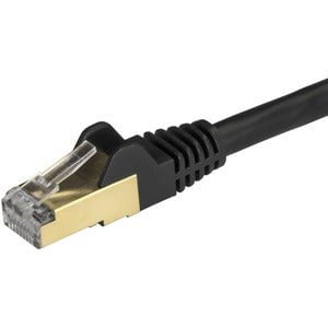 StarTech.com 2m CAT6a Ethernet Cable - 10 Gigabit Category 6a Shielded Snagless 100W PoE Patch Cord - 10GbE Black UL Certified Wiring/TIA - 2 m Category 6a Network Cable for PoE-enabled Device, Computer, Hub, Router, Patch Panel - First End: 1 x RJ-45 Net IM3683409