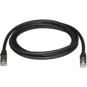 StarTech.com 2m CAT6a Ethernet Cable - 10 Gigabit Category 6a Shielded Snagless 100W PoE Patch Cord - 10GbE Black UL Certified Wiring/TIA - 2 m Category 6a Network Cable for PoE-enabled Device, Computer, Hub, Router, Patch Panel - First End: 1 x RJ-45 Net IM3683409
