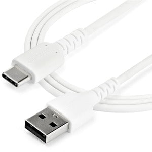StarTech.com 2m USB A to USB C Charging Cable - Durable Fast Charge & Sync USB 2.0 to USB Type C Data Cord - Aramid Fiber M/M 3A White - 2 m USB Data Transfer Cable for Mobile Device - First End: 1 x 4-pin USB 2.0 Type A - Male - Second End: 1 x 24-pin US IM4730526