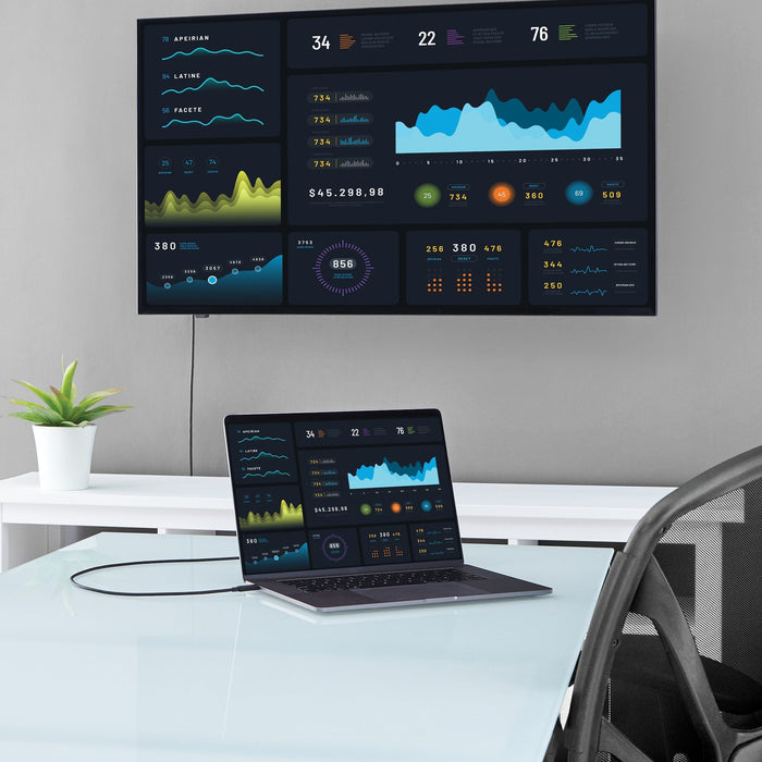 Startech.com 2m USB-C to HDMI Cable, 4K 60hz USB-C HDMI 2.0 Video Adapter DDCDP2HD2MBNL