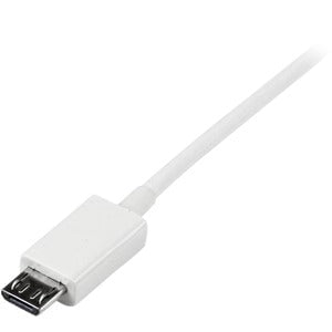 StarTech.com 2m White Micro USB Cable - A to Micro B - 2 m USB/USB Micro-B Data Transfer Cable for Cellular Phone, Camera, Hard Drive, Tablet PC - First End: 1 x 4-pin USB 2.0 Type A - Male - Second End: 1 x 5-pin Micro USB 2.0 Type B - Male - 480 Mbit/s IM2485501