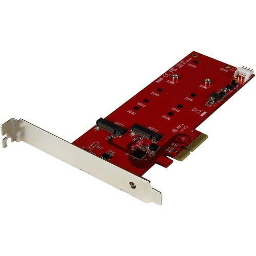 StarTech.com 2x M.2 SATA SSD Controller Card - PCIe - Serial ATA/600 - PCI Express 2.0 x2 - Low-profile - External - 2 Total SATA Port(s) - TAA Compliant IM3098281