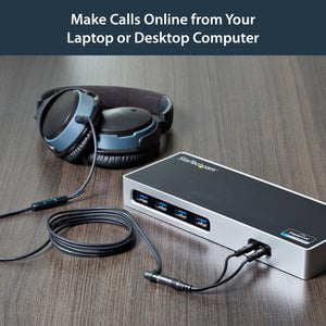 StarTech.com 3.5mm 4 Position to 2x 3 Position 3.5mm Headset Splitter Adapter - F/M - 12.95 cm Mini-phone Audio Cable for Audio Device, Headphone, Microphone, Notebook, Headset - First End: 1 x 4-pin Mini-phone Stereo Audio - Female - Second End: 2 x 3-pi IM1721995