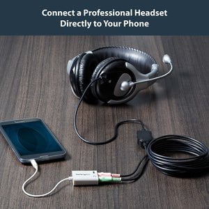 StarTech.com 3.5mm 4 Position to 2x 3 Position 3.5mm Headset Splitter Adapter M/F - White - 15.24 cm Mini-phone Audio Cable for Audio Device, Speaker, Headphone, Headset, Microphone, Notebook, iPod, iPhone, Ultrabook - First End: 1 x Mini-phone Stereo Aud IM2536925