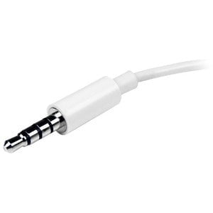 StarTech.com 3.5mm 4 Position to 2x 3 Position 3.5mm Headset Splitter Adapter M/F - White - 15.24 cm Mini-phone Audio Cable for Audio Device, Speaker, Headphone, Headset, Microphone, Notebook, iPod, iPhone, Ultrabook - First End: 1 x Mini-phone Stereo Aud IM2536925