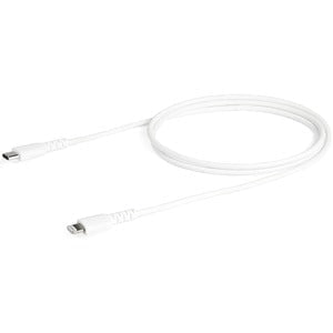 StarTech.com 3 foot/1m Durable White USB-C to Lightning Cable, Rugged Heavy Duty Charging/Sync Cable for Apple iPhone/iPad MFi Certified - 1 m Lightning/USB-C Data Transfer Cable for iPad, iPhone, iPad Air, iPad mini, Charger - First End: 1 x 24-pin USB 2 IM4688063