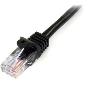 StarTech.com 3 m Black Cat5e Snagless RJ45 UTP Patch Cable - 3m Patch Cord - 3 m Category 5e Network Cable for Network Device - First End: 1 x RJ-45 Network - Male - Second End: 1 x RJ-45 Network - Male - Patch Cable - Gold Plated Contact - CM - 24 AWG - IM2875724