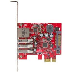 StarTech.com 3 Port PCI Express USB 3.0 Card + Gigabit Ethernet - PCI Express 2.0 - Plug-in Card - 3 USB Port(s) - 1 Network (RJ-45) Port(s) - 3 USB 3.0 Port(s) - PC, Linux IM2959518