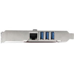 StarTech.com 3 Port PCI Express USB 3.0 Card + Gigabit Ethernet - PCI Express 2.0 - Plug-in Card - 3 USB Port(s) - 1 Network (RJ-45) Port(s) - 3 USB 3.0 Port(s) - PC, Linux IM2959518