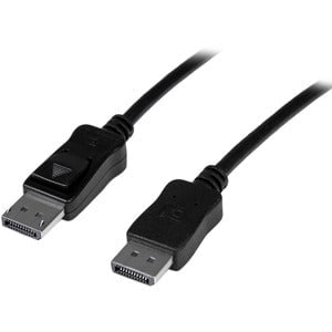 StarTech.com 32ft (10m) Active DisplayPort Cable, 4K UHD DisplayPort Cable, Long DP Cable/Cord for Projector/Monitor, w/ Latches - Active 10m/32.8ft DisplayPort v1.1a cable supports 4K (3840 x 2160 at 30Hz)/10.8 Gbps bandwidth/HBR/MST - In-built video amp IM2573968