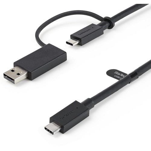 StarTech.com 3ft/1m USB-C Cable with USB-A Adapter Dongle, USB-C to C (10Gbps/PD), USB-A to C (5Gbps), 2-in-1 USB C Cable for Hybrid Dock - 1 m USB/USB-C Data Transfer Cable for Notebook, Docking Station, MacBook, Mobile Device, MacBook Pro, Wall Charger, IM5179806