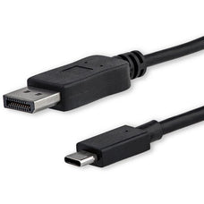 StarTech.com 3ft/1m USB C to DisplayPort 1.2 Cable 4K 60Hz - USB Type-C to DP Video Adapter Monitor Cable HBR2 - TB3 Compatible - Black - 1 m DisplayPort/Thunderbolt 3 A/V Cable for Audio/Video Device, Monitor, Projector, MacBook, MacBook Pro, iPad Pro - IM3285175
