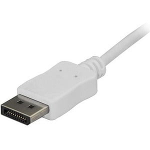 StarTech.com 3ft/1m USB C to DisplayPort 1.2 Cable 4K 60Hz - USB Type-C to DP Video Adapter Monitor Cable HBR2 - TB3 Compatible - White - 1 m DisplayPort/Thunderbolt 3 Video Cable for Audio/Video Device, Monitor, Workstation, Projector, MacBook, Ultrabook IM3962947