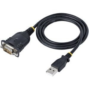 StarTech.com 3ft (1m) USB to Serial Cable, DB9 Male RS232 to USB Converter, USB to Serial Adapter, COM Port Adapter with Prolific IC - 1 Pack - 1 x USB 2.0 Type A - Male - 1 x 9-pin DB-9 RS-232 Serial - Male IM5544106
