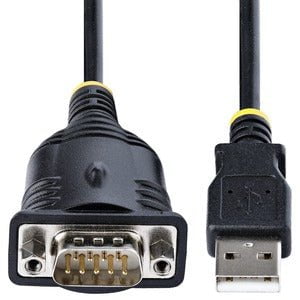 StarTech.com 3ft (1m) USB to Serial Cable, DB9 Male RS232 to USB Converter, USB to Serial Adapter, COM Port Adapter with Prolific IC - 1 Pack - 1 x USB 2.0 Type A - Male - 1 x 9-pin DB-9 RS-232 Serial - Male IM5544106