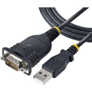 StarTech.com 3ft (1m) USB to Serial Cable, DB9 Male RS232 to USB Converter, USB to Serial Adapter, COM Port Adapter with Prolific IC - 1 Pack - 1 x USB 2.0 Type A - Male - 1 x 9-pin DB-9 RS-232 Serial - Male IM5544106