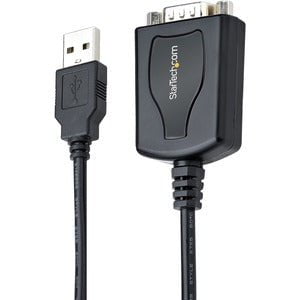 StarTech.com 3ft (1m) USB to Serial Cable with COM Port Retention, DB9 Male RS232 to USB Converter, USB to Serial Adapter, Prolific IC - 1 Pack - 1 x 9-pin DB-9 RS-232 Serial - Male - 1 x 4-pin USB 2.0 Type A - Male IM5509330