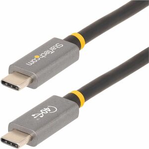 StarTech.com 3ft (1m) USB4 Cable, USB-IF Certified USB-C Cable, 40 Gbps, 100W, 8K 60Hz, Compatible w/Thunderbolt 4/3/USB 3.2, USB Type-C - 3.3ft USB-IF Certified USB4 Type-C cable supports 40Gbps, DisplayPort 1.4 video w/ DSC up to 8K 60Hz, and 100W charg IM5884959