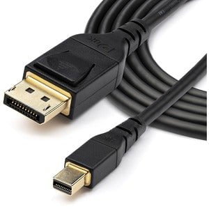StarTech.com 3ft 1m VESA Certified Mini DisplayPort to DisplayPort 1.4 Cable, 8K 60Hz HBR3 HDR, Super UHD 4K 120Hz, mDP to DP Slim Cord - 1 m DisplayPort/Mini DisplayPort A/V Cable for Audio/Video Device, Notebook, Workstation, TV, Projector, MAC - First IM5243679