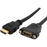 StarTech.com 3ft HDMI Female to Male Adapter, 4K High Speed Panel Mount HDMI Cable, HDMI Female to Male, HDMI Panel Mount Connector Cable - 91.44 cm HDMI A/V Cable for PC, Audio/Video Device, Faceplate - First End: 1 x 19-pin HDMI Digital Audio/Video - Fe IM1608149