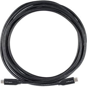 StarTech.com 3m 10 ft USB C to USB C Cable w/ 5A PD - M/M - USB 2.0 - USB-IF Certified - USB Type C Cable - USB C Charging Cable - USB C PD Cable - 3 m Thunderbolt 3 Data Transfer Cable for Notebook, MacBook Pro, MacBook, Power Bank - First End: 1 x 24-pi IM4273995
