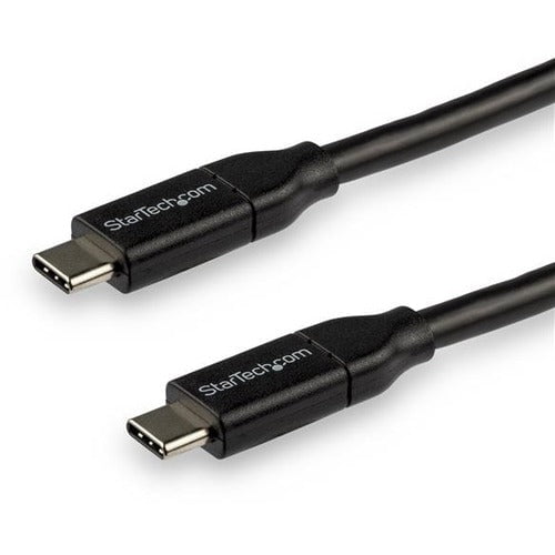 StarTech.com 3m 10 ft USB C to USB C Cable w/ 5A PD - M/M - USB 2.0 - USB-IF Certified - USB Type C Cable - USB C Charging Cable - USB C PD Cable - 3 m Thunderbolt 3 Data Transfer Cable for Notebook, MacBook Pro, MacBook, Power Bank - First End: 1 x 24-pi IM4273995