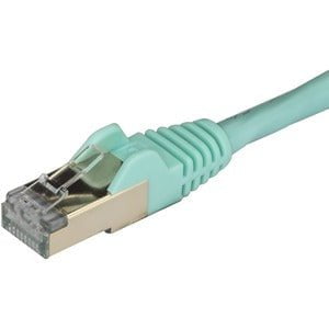 StarTech.com 3m CAT6a Ethernet Cable - 10 Gigabit Category 6a Shielded Snagless 100W PoE Patch Cord - 10GbE Aqua UL Certified Wiring/TIA - 3 m Category 6a Network Cable for PoE-enabled Device, Computer, Hub, Router, Patch Panel - First End: 1 x RJ-45 Netw IM3683412