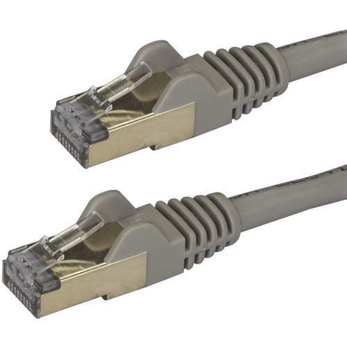 StarTech.com 3m CAT6a Ethernet Cable - 10 Gigabit Category 6a Shielded Snagless 100W PoE Patch Cord - 10GbE Grey UL Certified Wiring/TIA - 3 m Category 6a Network Cable for PoE-enabled Device, Computer, Hub, Router, Patch Panel - First End: 1 x RJ-45 Netw IM3683415