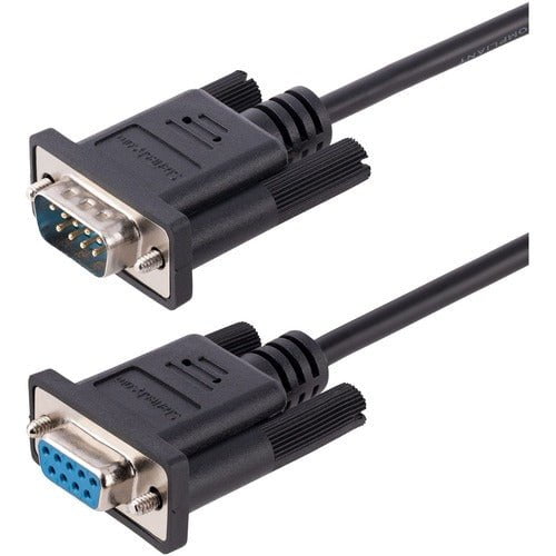 StarTech.com 3m RS232 Serial Null Modem Cable, Crossover Serial Cable w/Al-Mylar Shielding, DB9 Serial COM Port Cable Female to Male, F/M - 3 m Serial Data Transfer Cable for Modem - First End: 1 x 9-pin DB-9 RS-232 -Male - Second End: 1 x 9-pin DB-9 RS-2 IM5604640