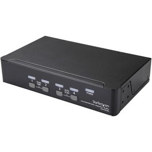 StarTech.com 4-Port DisplayPort KVM Switch - DisplayPort 1.2 KVM - 4K 60Hz - 4 Computer(s) - 1 Local User(s) - 3840 x 2160 - 8 x USB - Rack-mountable, Desktop - 5 x DisplayPort - 1U - TAA Compliant IM4127082