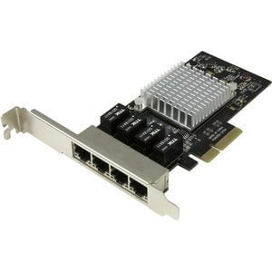 StarTech.com 4-Port Gigabit Ethernet Network Card - PCI Express, Intel I350 NIC - PCI Express x4 - 4 Port(s) - 4 - Twisted Pair - 10/100/1000Base-T - Plug-in Card IM3016327
