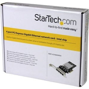 StarTech.com 4-Port Gigabit Ethernet Network Card - PCI Express, Intel I350 NIC - PCI Express x4 - 4 Port(s) - 4 - Twisted Pair - 10/100/1000Base-T - Plug-in Card IM3016327