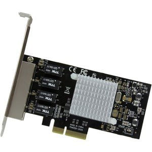 StarTech.com 4-Port Gigabit Ethernet Network Card - PCI Express, Intel I350 NIC - PCI Express x4 - 4 Port(s) - 4 - Twisted Pair - 10/100/1000Base-T - Plug-in Card IM3016327