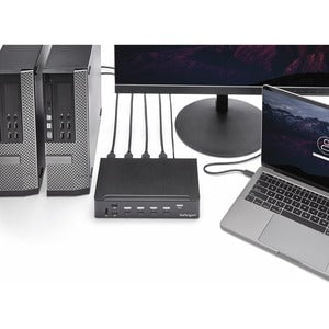 StarTech.com 4-Port HDMI KVM Switch - USB 3.0 - 1080p - 4 Computer(s) - 1 Local User(s) - 1920 x 1080 - 11 x USB - 5 x HDMI - Rack-mountable, Desktop - 1U - TAA Compliant IM3302466