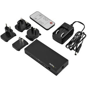 StarTech.com 4 Port HDMI Switch - 4K 60Hz - Supports HDCP - IR - HDMI Selector - HDMI Multiport Video Switcher - HDMI Switcher - 3840 × 2160 - 4K - 4 x 1 - Display, Projector, TV - 1 x HDMI Out IM3614449