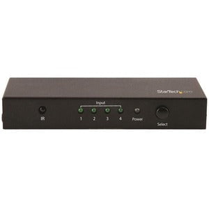 StarTech.com 4 Port HDMI Switch - 4K 60Hz - Supports HDCP - IR - HDMI Selector - HDMI Multiport Video Switcher - HDMI Switcher - 3840 × 2160 - 4K - 4 x 1 - Display, Projector, TV - 1 x HDMI Out IM3614449