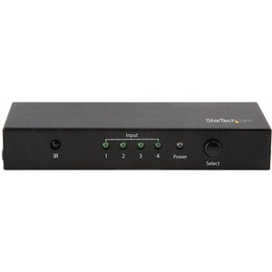 StarTech.com 4 Port HDMI Switch - 4K 60Hz - Supports HDCP - IR - HDMI Selector - HDMI Multiport Video Switcher - HDMI Switcher - 3840 × 2160 - 4K - 4 x 1 - Display, Projector, TV - 1 x HDMI Out IM3614449