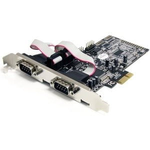 StarTech.com 4 Port Native PCI Express RS232 Serial Adapter Card with 16550 UART - 1 Pack - Dual-profile Plug-in Card - PCI Express x1 - PC - 4 x Number of Serial Ports External IM2902519